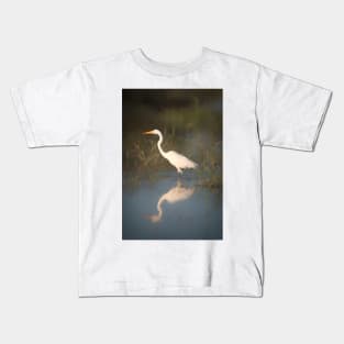 Great White Egret Kids T-Shirt